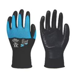 Wonder Grip WG-422 Bee-Smart Protective Work Gloves Blue / White Large