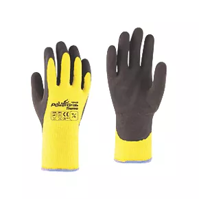 Towa PowerGrab Thermo Thermal Grip Gloves Black / Yellow X Large 3 Towa PowerGrab Thermo Thermal Grip Gloves Black / Yellow X Large