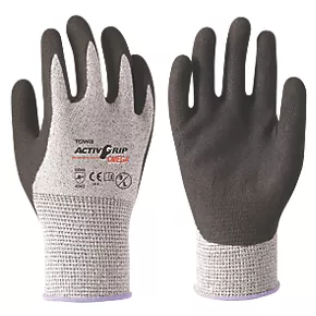 Towa ActivGrip Omega Gloves Black / Grey Medium 3 Towa ActivGrip Omega Gloves Black / Grey Medium