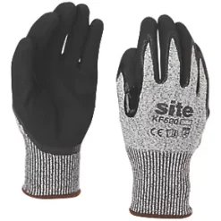 Site 520 Gloves Grey / Black X Large