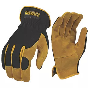 DeWalt DPG216L Leather Performance Hybrid Gloves Black / Yellow Large 3 DeWalt DPG216L Leather Performance Hybrid Gloves Black / Yellow Large
