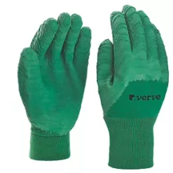 Verve Mixed Fibres Gardening Gloves Green Large