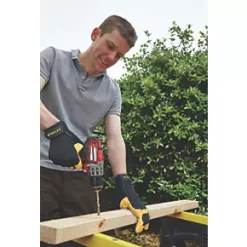 Stanley Hybrid Performance Leather Gloves Black Large -Work Gloves Sales 3833F A2