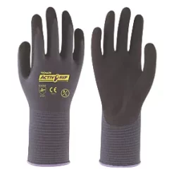 Towa ActivGrip Advance Nitrile Foam-Coated Gloves Black/Purple X Large