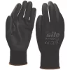 Site 120 PU Palm Dip Gloves Black Medium -Work Gloves Sales 391FR P