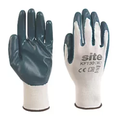 Site 130 Nitrile Coated Gloves White / Blue X Large