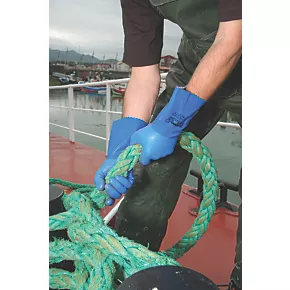 Showa 660 Chemical Hazard Gauntlets Blue X Large 6 Showa 660 Chemical Hazard Gauntlets Blue X Large - Image 4