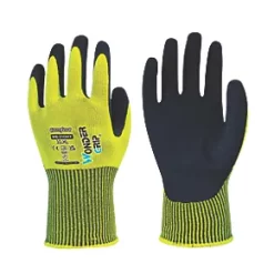 Wonder Grip WG-310HY Comfort Protective Work Gloves High-Viz Yellow / Black X Large