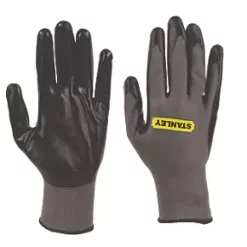 Stanley Nitrile Gripper Gloves Grey Large