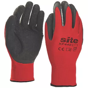 Site 440 Superlight Latex Gripper Gloves Red / Black Medium 3 Site 440 Superlight Latex Gripper Gloves Red / Black Medium