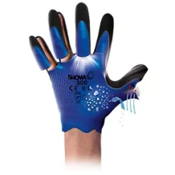 Showa 306 Gloves Blue/Black X Large -Work Gloves Sales 6387C A5