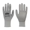 Site ST105 PU Palm Touchscreen Gloves Grey Large -Work Gloves Sales 699XR P