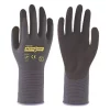 Towa ActivGrip Advance Nitrile Foam-Coated Gloves Black/Purple Medium -Work Gloves Sales 7212R P