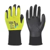 Wonder Grip WG-1855HY U-FEEL Protective Work Gloves High-Viz Yellow / Black X Large -Work Gloves Sales 742PP P