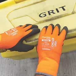 Wonder Grip WG-338 Thermo Plus Protective Work Gloves Orange / Black Large -Work Gloves Sales 746PP A3