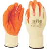 Site 380 Latex Builders Gloves Orange / Yellow Medium -Work Gloves Sales 752FR P