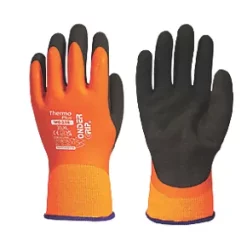 Wonder Grip WG-338 Thermo Plus Protective Work Gloves Orange / Black X Large