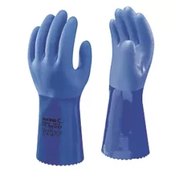 Showa 660 Chemical Hazard Gauntlets Blue Large