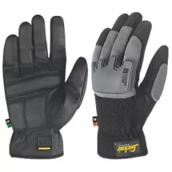 Snickers Power Core Gloves Black/Grey Large