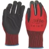 Site 320 Nitrile Foam Coated Gloves Red / Black Large -Work Gloves Sales 907FR P