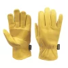 Stanley Premium Leather Driver Gloves Yellow Large -Work Gloves Sales 91672 P
