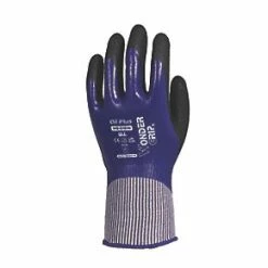 Wonder Grip WG-518W Oil Plus Protective Work Gloves Purple / Black / White Large -Work Gloves Sales 927PP A1