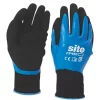 Site 460 Fully-Coated Latex Grip Gloves Blue / Black Large -Work Gloves Sales 940FR P