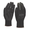 Site 121 PU Palm Dip Gloves Black Large 10 Pack -Work Gloves Sales 946PT P
