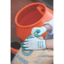 Showa 350R Nitrile Gloves Green Medium -Work Gloves Sales 98290 A2